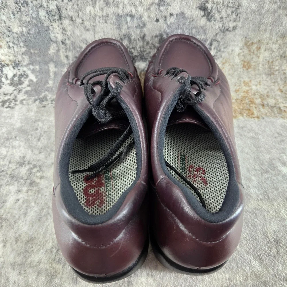 SAS Siesta‎ Walking Shoes Womens 9 Narrow Cordovan Leather Lace Up Moc Toe